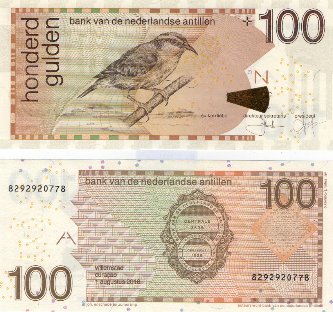 Netherlands Antilles #31h  100 Gulden